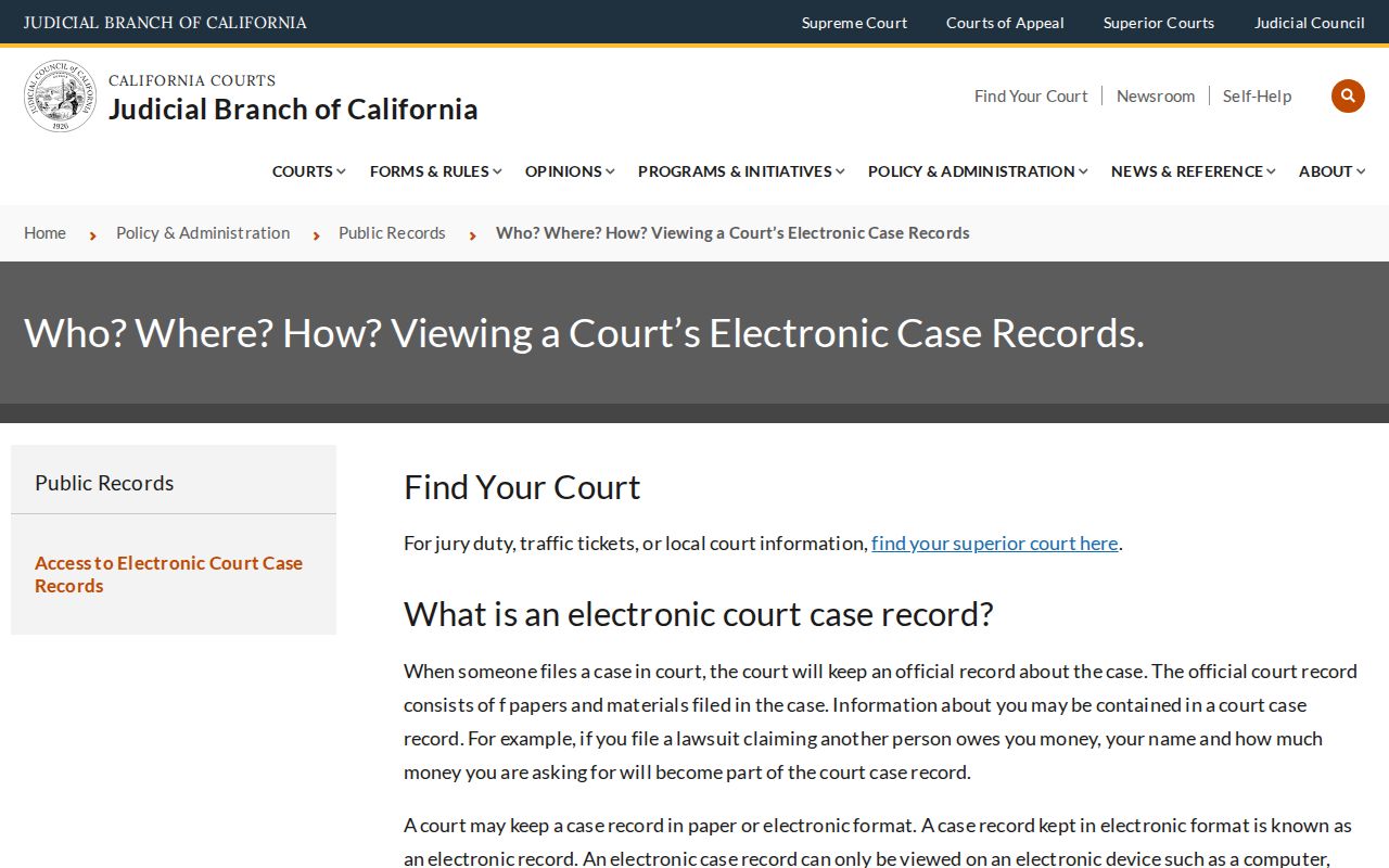 Norco city directory research reference to California court record access