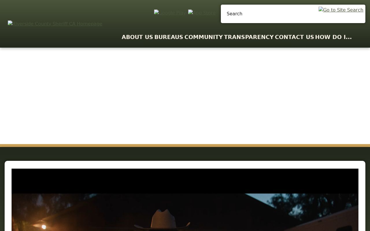 Riverside County Sheriff resource for a Norco neighbors safety question