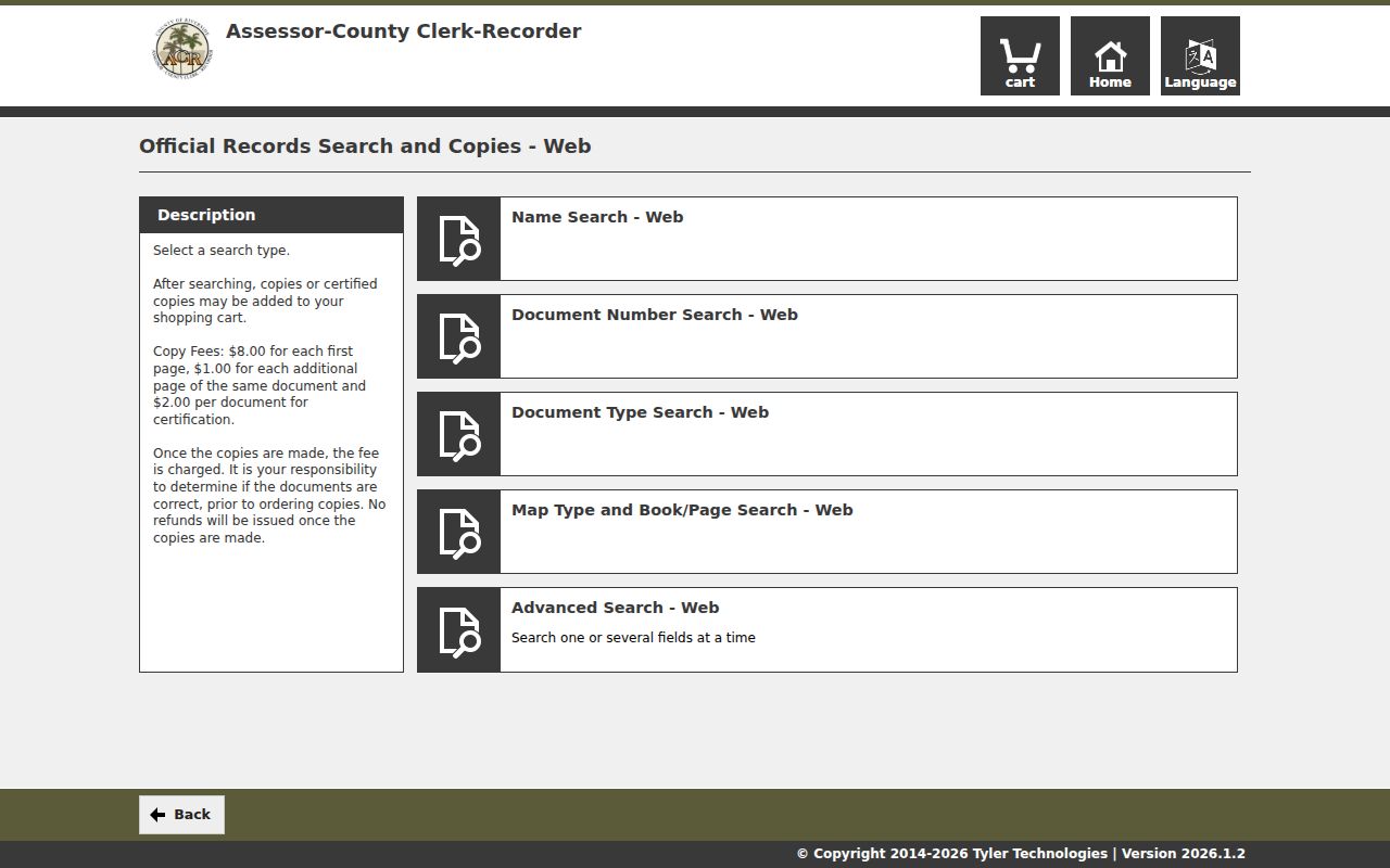 Norco previous residents official records index search interface