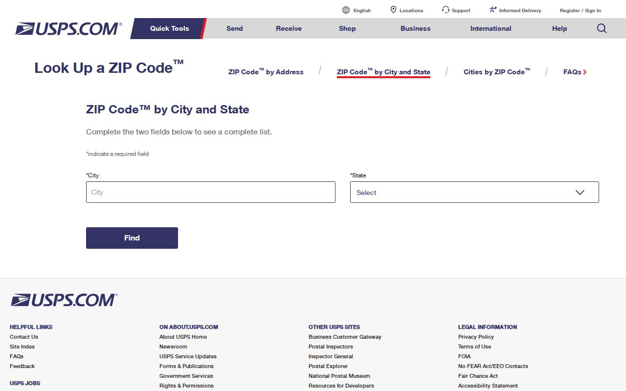 Norco ZIP code directory USPS ZIP lookup screen